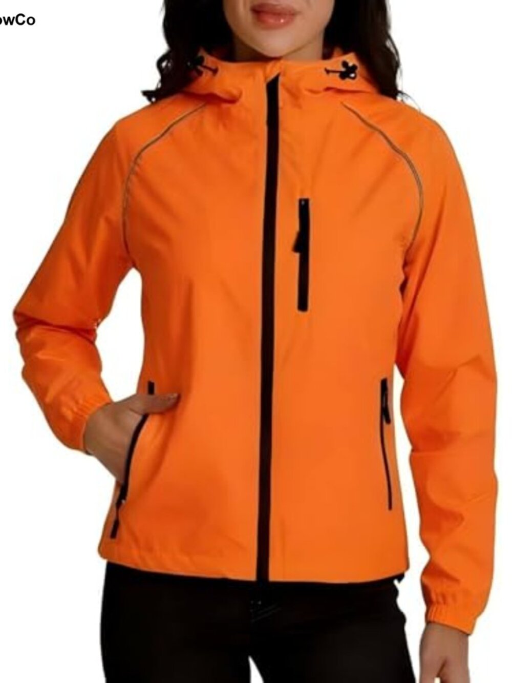 Waterproof Windproof Cycling Rain Jacket Lightweight Packable Reflective Hood